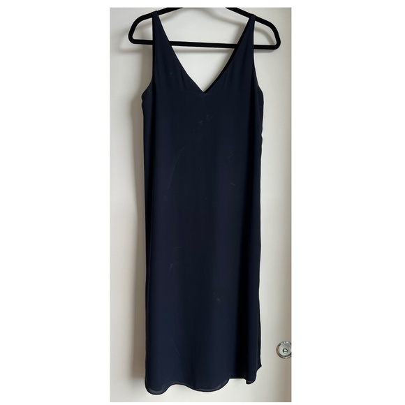 Aritzia Babaton Navy Blue V-Neck Dress (XS) - Picture 1 of 2